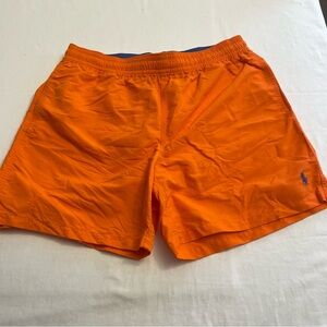 Vintage Polo Ralph Lauren Nylon Swim Trunks Traveler Orange/Blue Men’s Large